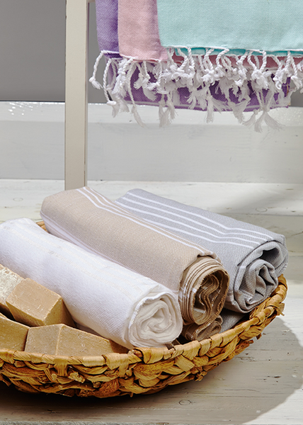 100% Cotton Peshtemal Turkish Hammam Towel - 100x150cm Soft Beach Spa Bath Towel