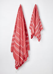 buy red turkish hammam towel uk