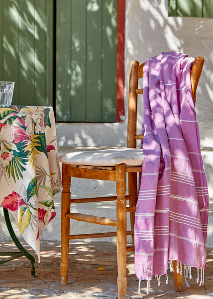 Purple and green outlet towels