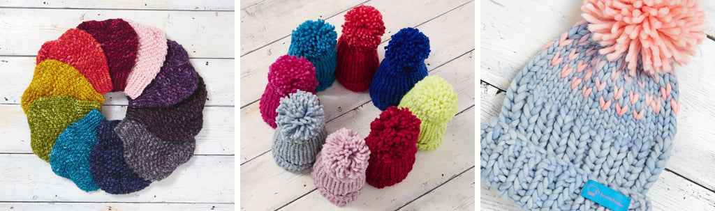 Hand-knitted Merino Beanies