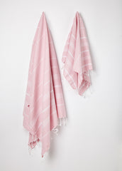 light pink hammam tea towel