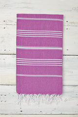 Sorbet Hammam Towel in Blueberry purple