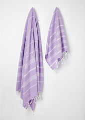 lavender hammam towels made from cotton