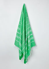 Hanging Sorbet Large Hammam Towel in Apple Green