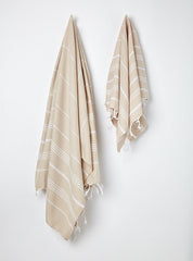 ginger cotton hammam bath towel & hand towel