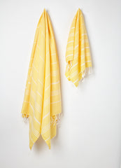 bright yellow turkish hammam towel uk